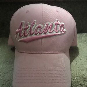 Super cute, light pink ATL lid/ hat.